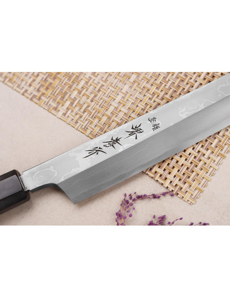 Yanagiba knife kiritsuke 30cm japonais artisanal Sakai Takayuki Seiryu damas