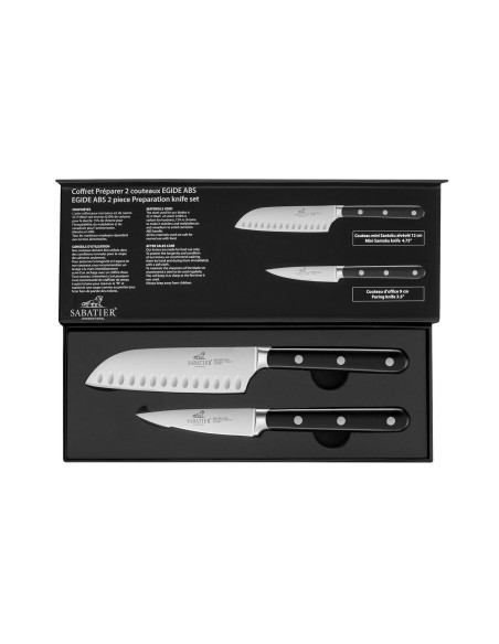 2 kpl Sabatier International Egide toimistoveitset 9cm + Mini santoku 12cm sarja