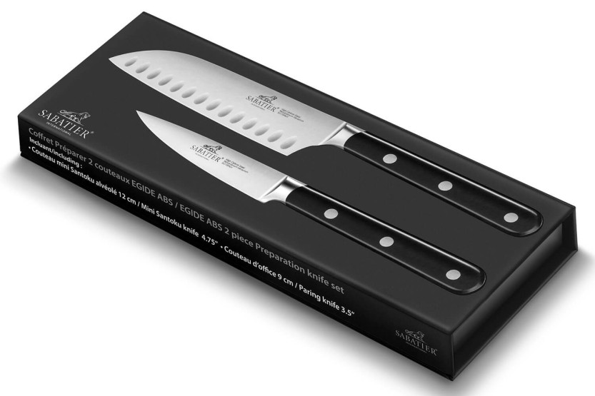Conjunto de 2 facas Sabatier International Egide Office 9cm + Mini santoku 12cm