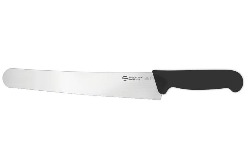 Professionelles gebogenes Brotmesser Ambrogio Sanelli Supra ultra soft schwarz 26cm