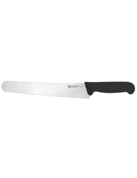 Ambrogio Sanelli Supra ultra soft black professionell böjd brödkniv 26cm