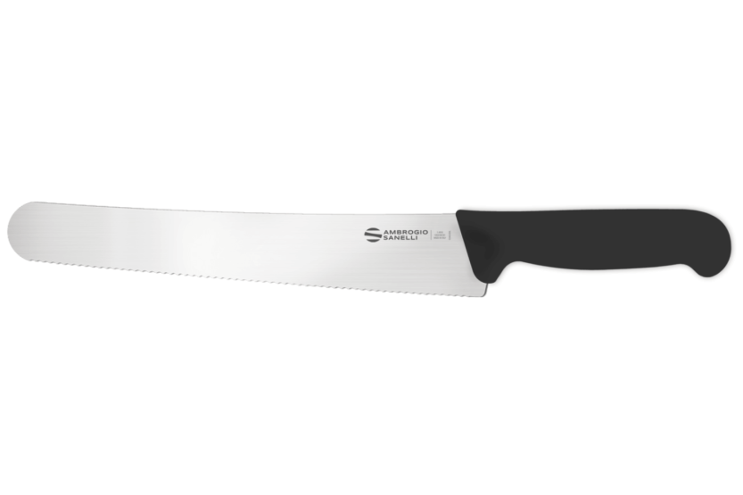 Ambrogio Sanelli Supra professionell böjd brödkniv, mikrotandad 26 cm