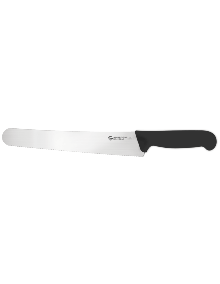 Ambrogio Sanelli Supra Cuchillo de pan profesional curvo Cuchillo de pan, microdentado 26cm