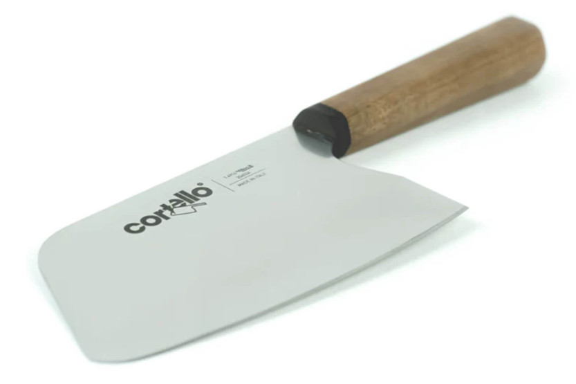 Spezielles handwerkliches Messer 18cm Ambrogio Sanelli Cortello Griff aus massivem Walnussholz