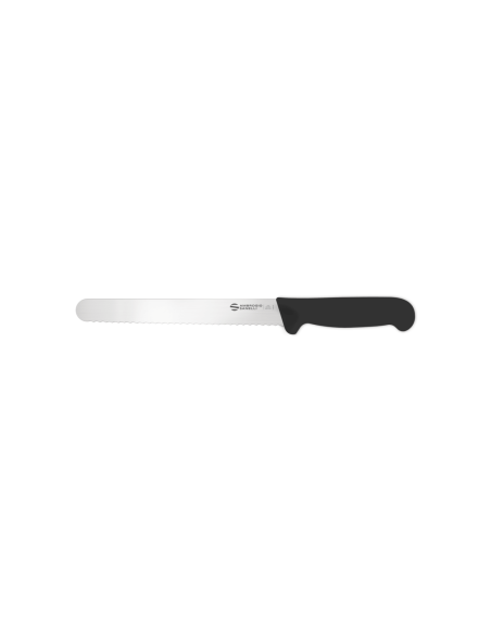 Professionell bagerikniv Ambrogio Sanelli Supra svart tandat blad