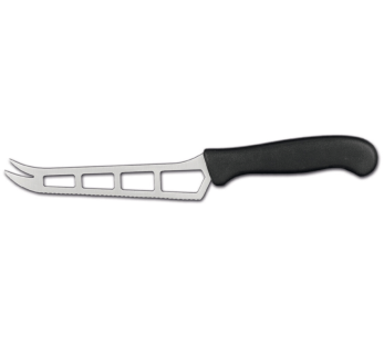 Faca para queijo profissional Ambrogio Sanelli Supra preta com orifícios 14 cm