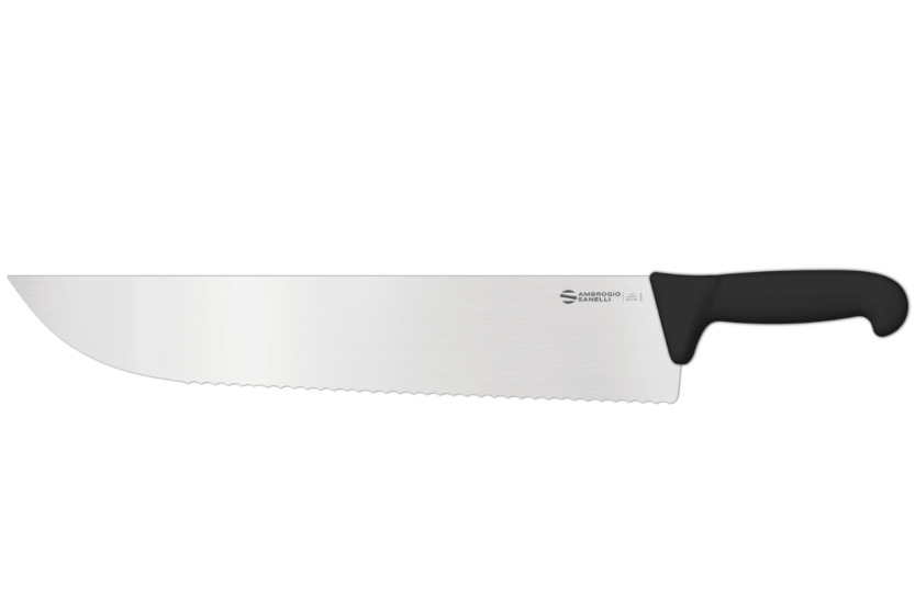 Ambrogio Sanelli Supra nero coltello professionale seghettato per affettare 36 cm