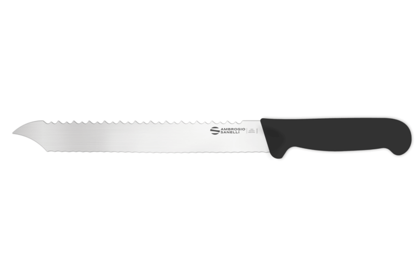 Ambrogio Sanelli Supra svart takket profesjonell frossenmatkniv 26 cm