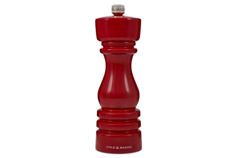 Cole & Mason London red gloss salt mill 18cm
