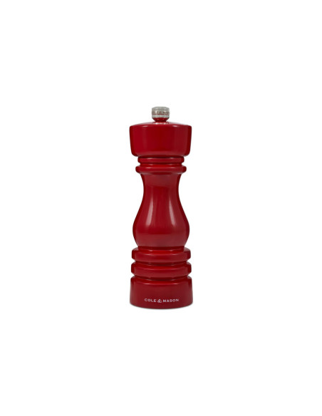 Cole & Mason Londen roodglanzende zoutmolen 18cm