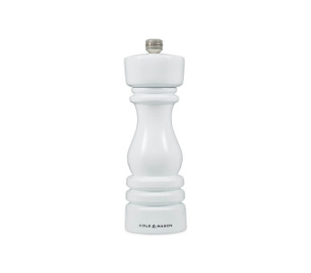 Cole & Mason London molinillo de pimienta blanco brillante 18cm