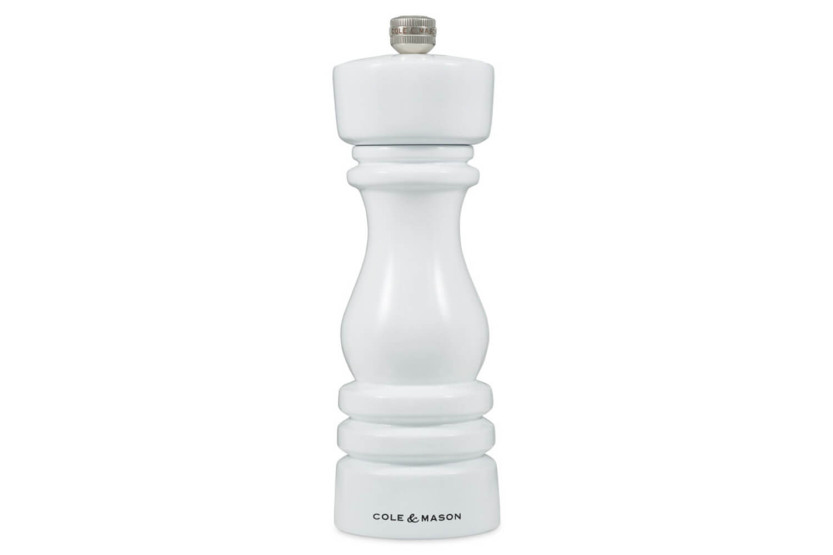 Cole & Mason London white gloss peppermill 18cm