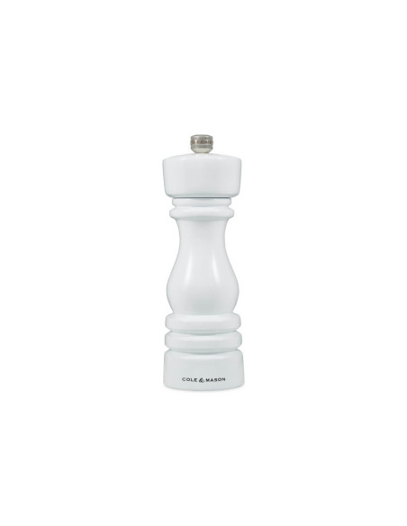 Cole & Mason London white gloss peppermill 18cm