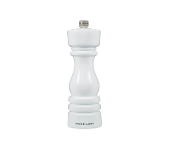 Cole & Mason London Salzmühle weiß gloss 18cm