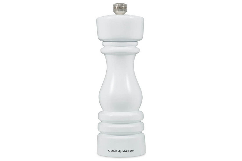 Cole & Mason London salero blanco brillo 18cm