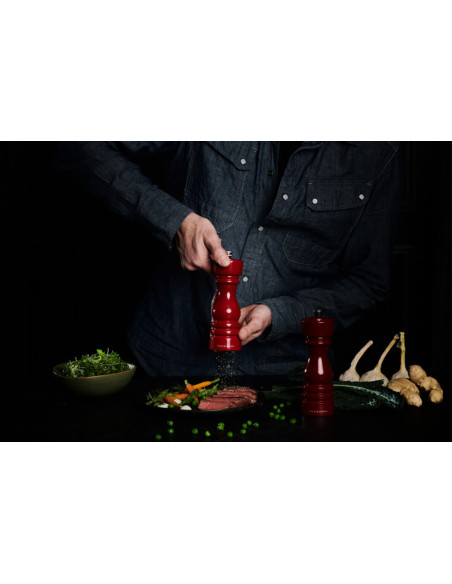 Cole & Mason London red gloss salt and pepper mill set 18cm