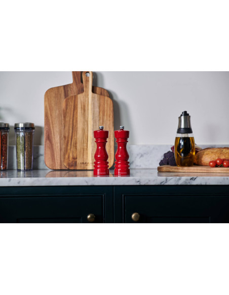 Cole & Mason London red gloss salt and pepper mill set 18cm