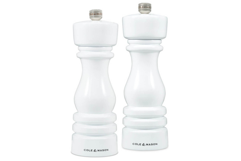 Cole & Mason London hvidglans salt- og peberkværnsæt 18 cm
