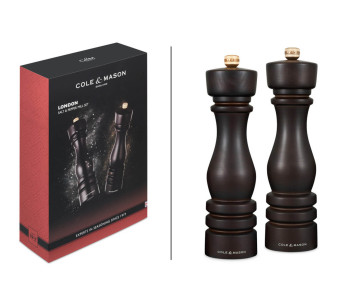 Cole & Mason London choklad salt- och pepparkvarn set 22cm