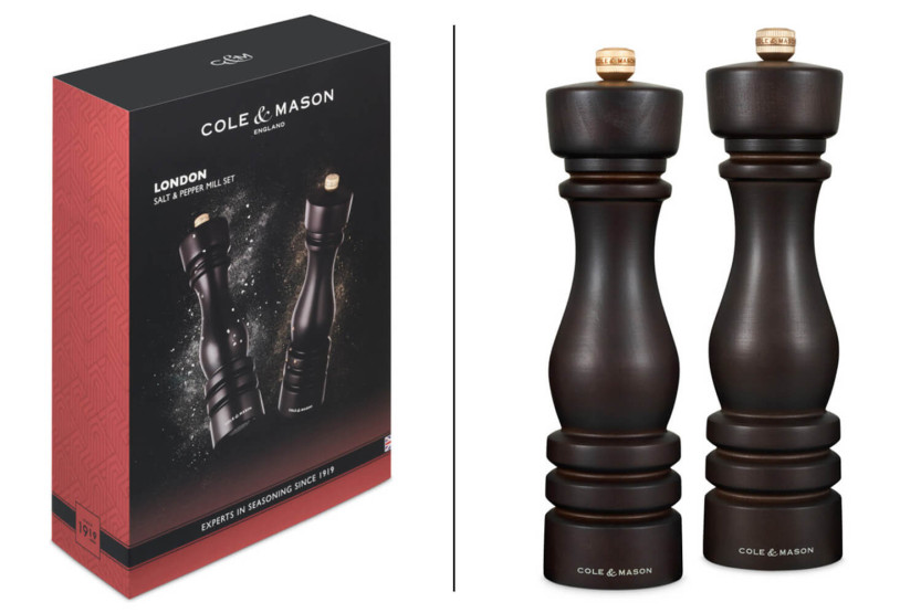 Cole & Mason London set di macina sale e pepe al cioccolato 22 cm