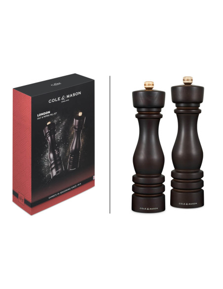Cole & Mason London set di macina sale e pepe al cioccolato 22 cm