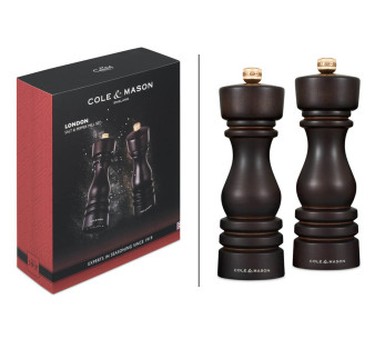Cole & Mason Londen chocolade peper- en zoutstel 18cm
