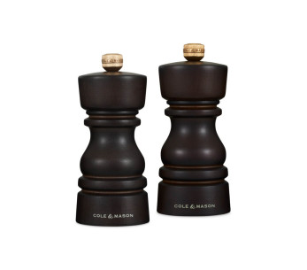 Cole & Mason London juego de molinillo de sal y pimienta de chocolate 13cm 2
