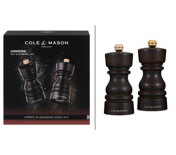 Cole & Mason London choklad salt- och pepparkvarnsset 13cm