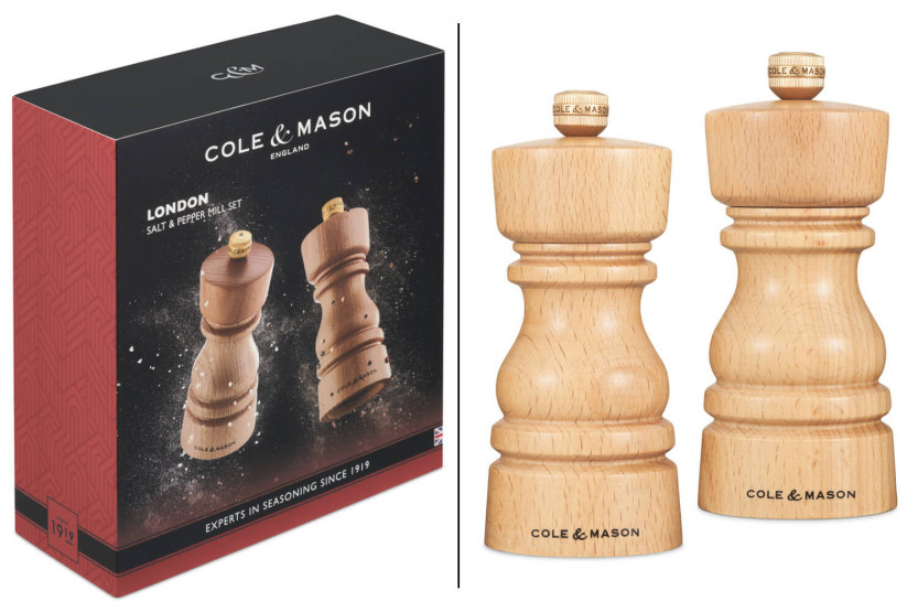 Cole & Mason London Buche 13cm Salz und Pfeffer Mühlen Set
