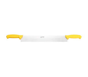faca para queijo Au Nain Sigma 33cm com 2 cabos em PP amarelo