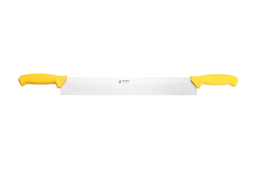 faca para queijo Au Nain Sigma 33cm com 2 cabos em PP amarelo