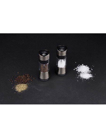 Cole & Mason Horsham salt- og pepperkvernsett i akryl og rustfritt stål 15,4 cm