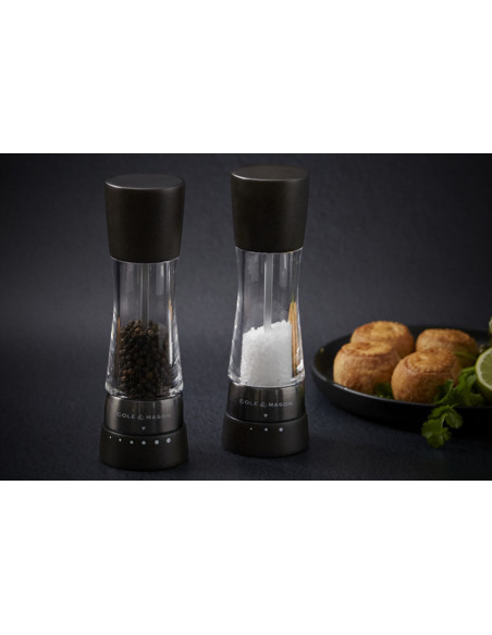 Cole & Mason Derwent, set di macina sale e pepe in faggio nero da 19 cm