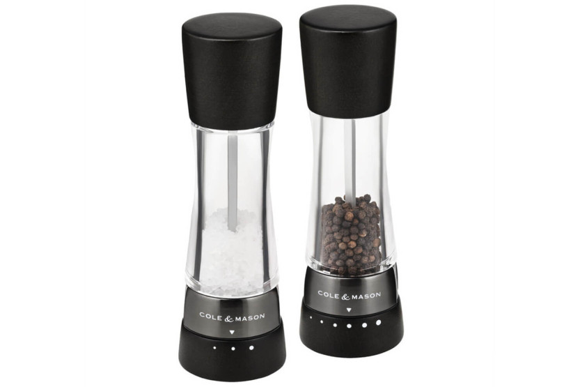 Cole & Mason Derwent salt- og pepperkvernsett i svart bøk, 19 cm