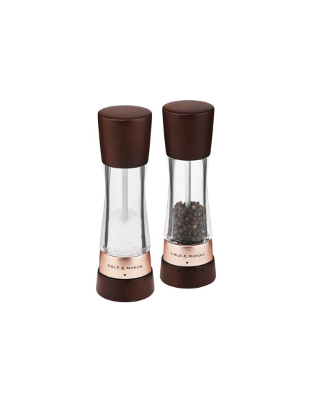 Cole & Mason Derwent chestnut gold rose salt- og peberkværnsæt 19 cm