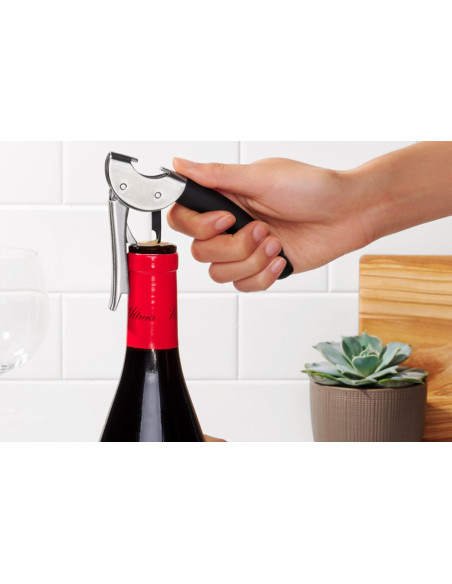 Sacacorchos de acero inoxidable Oxo para camareros de vino