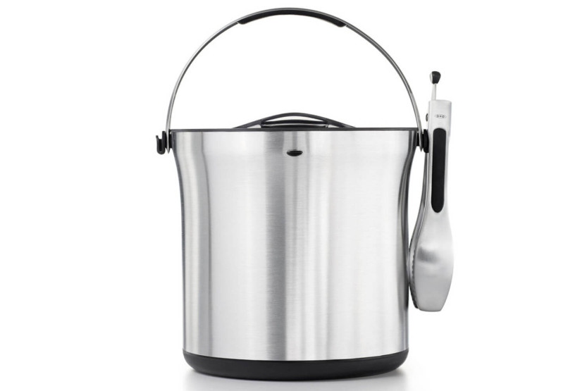 OXO Secchiello per ghiaccio in acciaio inox con pinza di servizio