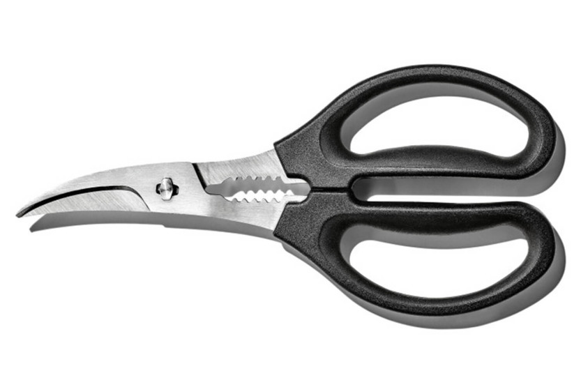 Oxo Krustentierschere mit gebogener, gezahnter Klinge