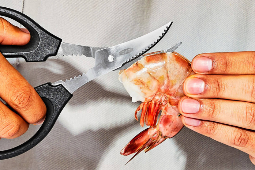 Tijeras de podar para crustáceos Oxo con hoja dentada curva
