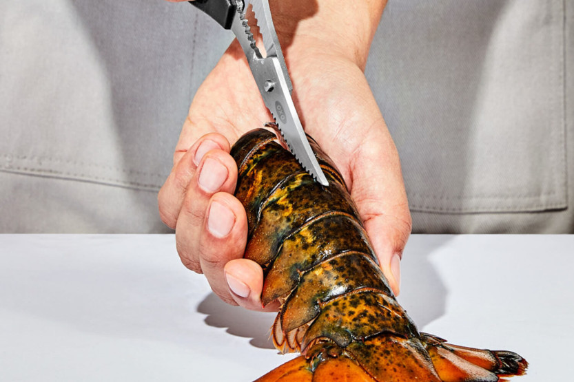 Oxo krebsdyrsaks med buet, tandet blad