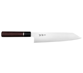 Coltello da cuoco giapponese kiritsuke da 24 cm Sukenari SG2 San Maï fatto a mano con manico in palissandro