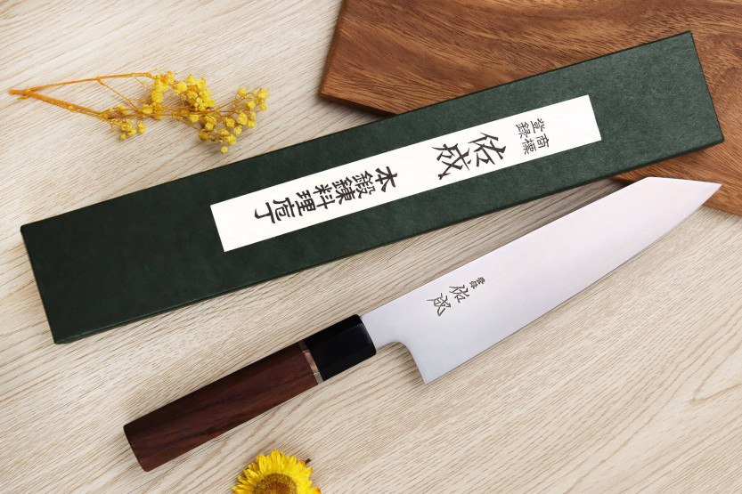21cm Sukenari SG2 San Maï handmade Japanese kiritsuke chef ' s knife with rosewood handle