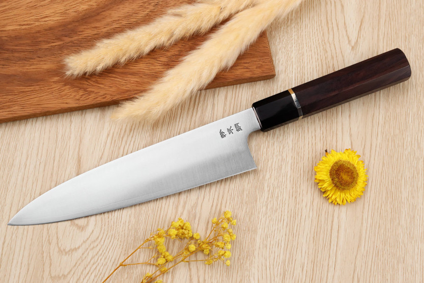 21cm Sukenari SG2 San Maï handgjord japansk kockkniv med rosenträhandtag