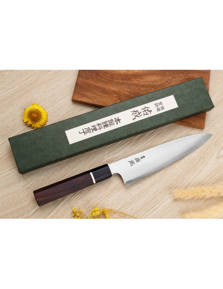 21cm Sukenari SG2 San Maï handgjord japansk kockkniv med rosenträhandtag