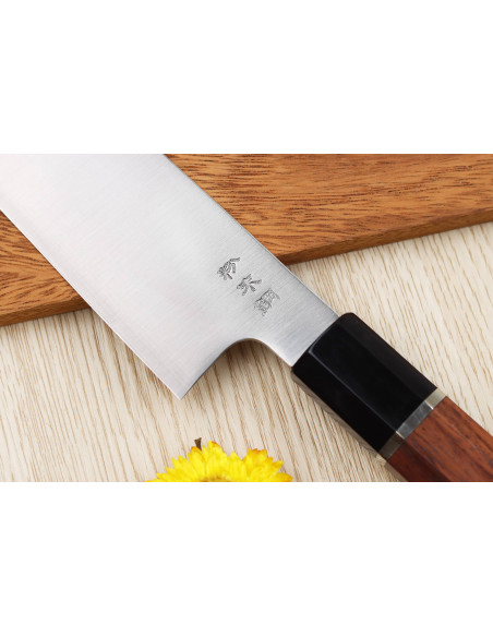 19,5 cm Sukenari SG2 San Maï japansk santokukniv med håndtak i rosentre