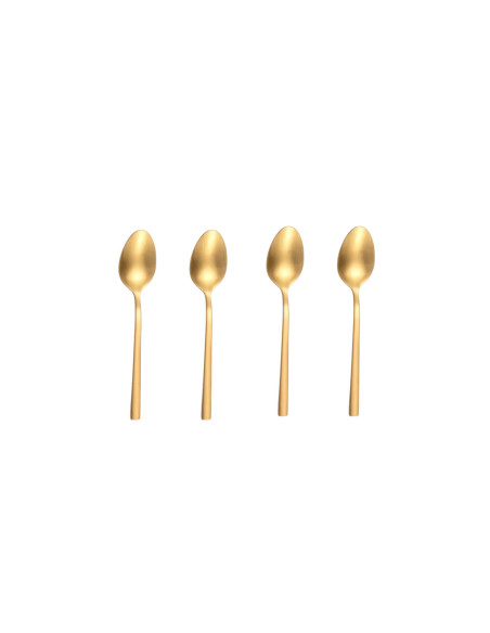 Amefa Square 16 talheres em aço inoxidável 18/0 - acabamento dourado