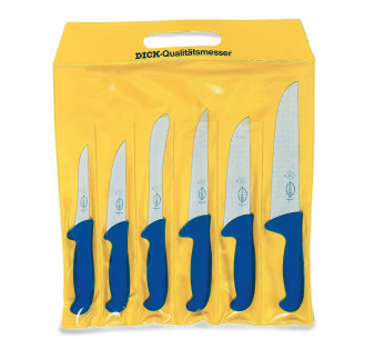 Sett med 6 DICK ERGOGRIP slakterkniver i NSF-stål