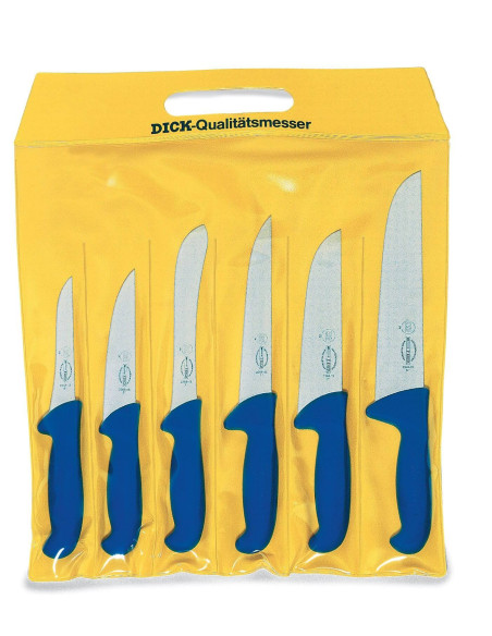 Set van 6 DICK ERGOGRIP NSF stalen slagersmessen