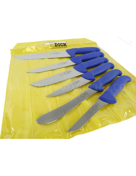 Set van 6 DICK ERGOGRIP NSF stalen slagersmessen