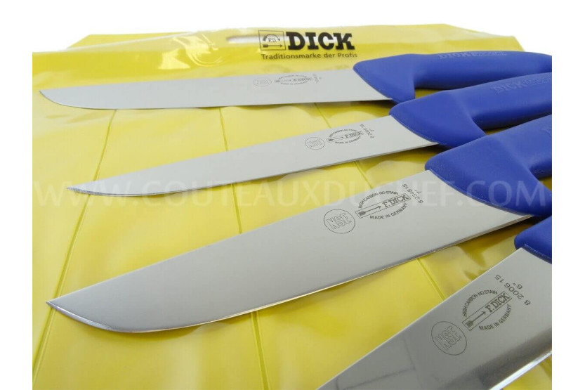Sett med 6 DICK ERGOGRIP slakterkniver i NSF-stål